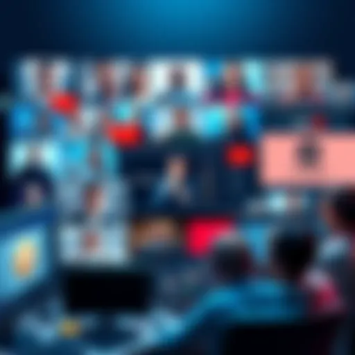 A collage of popular YouTubers discussing Litecoin, featuring computer screens and crypto graphics
