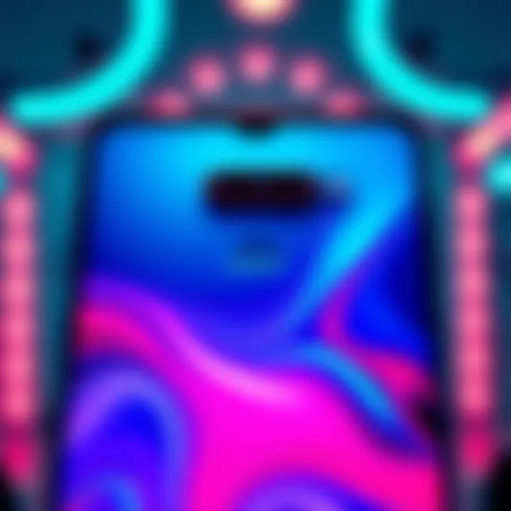 A close-up view of the Z15 Pro smartphone showcasing its sleek design and vibrant screen on the Bibeam platform