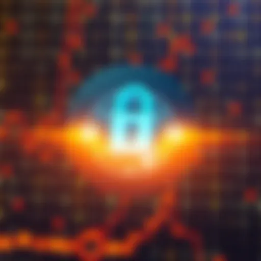 A graphic showing Zcash logo with a digital lock symbol, representing privacy in cryptocurrency, against a backdrop of binary code.