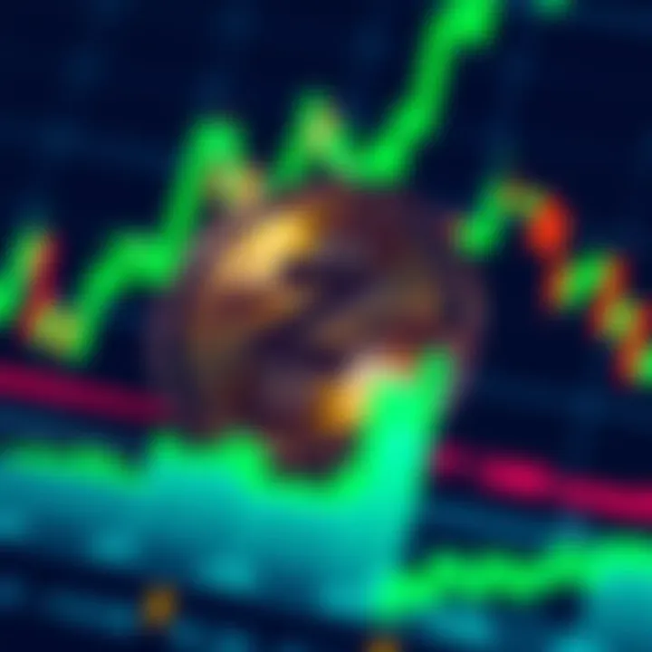 A close-up of a Zcash coin with a rising trading chart in the background, symbolizing investment opportunity.