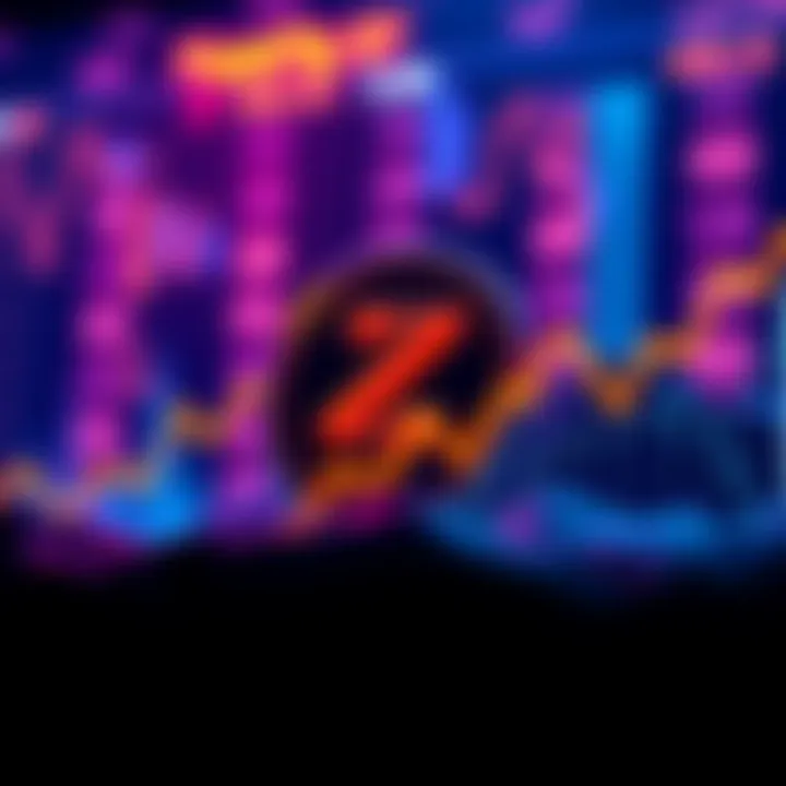 Zcash logo with a graph showing upward trend, symbolizing growth in cryptocurrency market
