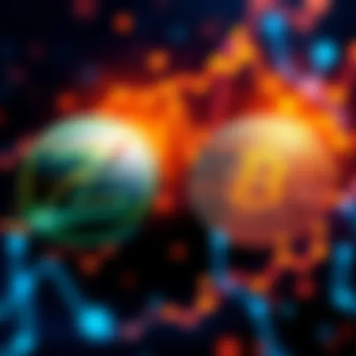 Visual comparison of ZClassic and ZCash logos with a decentralized theme