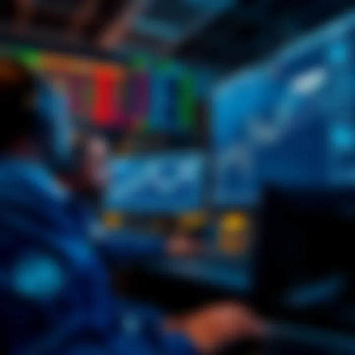 Traders analyzing ZEC performance on screens with charts showing upward trends