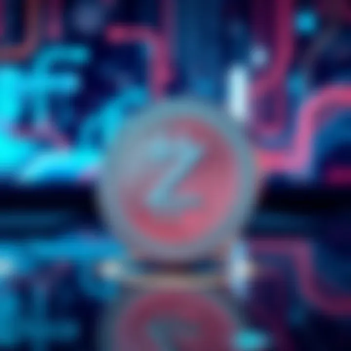 A digital representation of Zephyr Protocol's privacy-focused stable coin, ZSD, with a tech-inspired background.