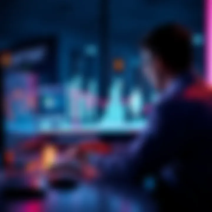 A person using a computer to borrow funds with zero-interest credit using Bitcoin or Ethereum