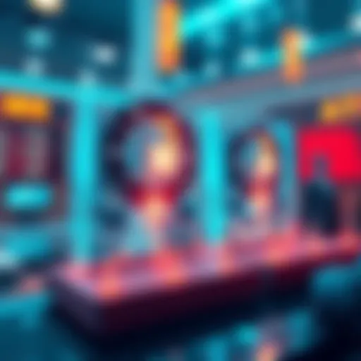 Zero-Knowledge Proofs in AI Bidding A conceptual illustration showing digital bidding with secure locks, representing zero-knowledge proofs in auctions, with AI elements and a futuristic auction setting