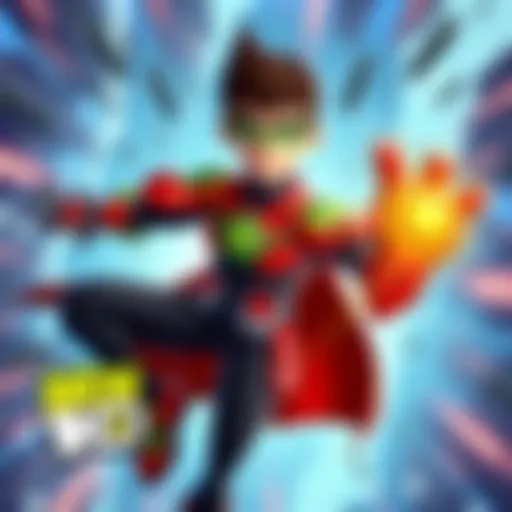 Zoomrig Hero Boy showcasing his unique powers and vibrant design, ready for an adventure in the Ben 10 universe.